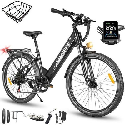 2025 Samebike A01 Pro - Vélo électrique 26 - Moteur 500W - Batterie 36V 15Ah 35KM/h- Autonomie 90 km - Shimano 7 Vitesses - Noir Noir - Publicité 2025 Samebike A01 Pro - Vélo électrique 26 - Moteur 500W - Batterie 36V 15Ah 35KM/h- Autonomie 90 km - Shimano 7 Vitesses - Noir Noir - Publicité