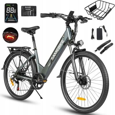 Vélo Électrique - Samebike - A01 Pro - 500W - 35KM/H - Autonomie 90KM - 15Ah Gris Gris - Publicité Vélo Électrique - Samebike - A01 Pro - 500W - 35KM/H - Autonomie 90KM - 15Ah Gris Gris - Publicité