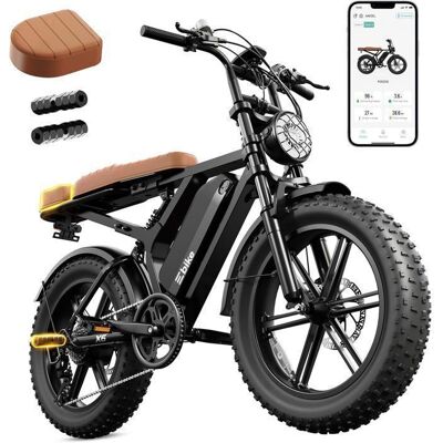 TST Vélo électrique adultes (1500W Peak) - 20 Fat Tire - Batterie 48V 15Ah amovible - Ville Tout-terrain & Montagne Noir Noir - Publicité TST Vélo électrique adultes (1500W Peak) - 20 Fat Tire - Batterie 48V 15Ah amovible - Ville Tout-terrain & Montagne Noir Noir - Publicité