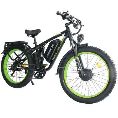 Finder Vélo Électrique Double Moteur 60V 1000Wx2 3000W Pic Batterie 25Ah autonomie de 109 km Freins Hydrauliques 26x4.0 - Publicité Finder Vélo Électrique Double Moteur 60V 1000Wx2 3000W Pic Batterie 25Ah autonomie de 109 km Freins Hydrauliques 26x4.0 - Publicité
