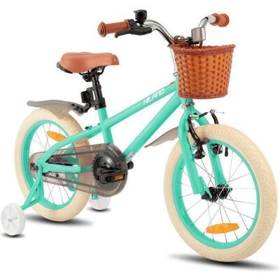 Vélo pour enfants - JOYSTAR 14 pouces - Vert - Frein à rétropédalage - Cadre en acier Vert - Publicité Vélo pour enfants - JOYSTAR 14 pouces - Vert - Frein à rétropédalage - Cadre en acier Vert - Publicité