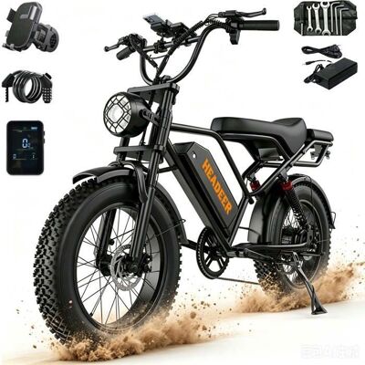MAIRIDE Vélo Électrique Tout Terrain - Roues 20 -Batterie 48V20Ah - 250W - Autonomie 50-70km ( ASSIST)- Vitesse 5 vélo à pneus larges VVT Noir - Publicité MAIRIDE Vélo Électrique Tout Terrain - Roues 20 -Batterie 48V20Ah - 250W - Autonomie 50-70km ( ASSIST)- Vitesse 5 vélo à pneus larges VVT Noir - Publicité