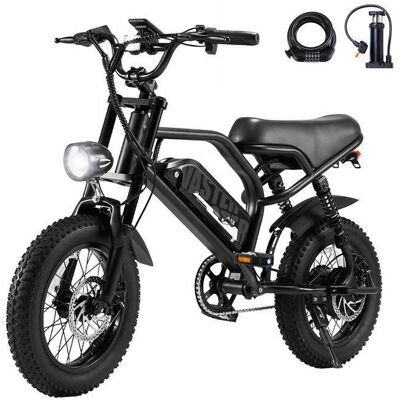 AVDLEU Vélo Électrique Tout Terrain - Roues 16 - 250W - Batterie 36V 12.8Ah - Autonomie 40-70km (Mode ASSIST) -Adolescents/Adulte Noir - Publicité AVDLEU Vélo Électrique Tout Terrain - Roues 16 - 250W - Batterie 36V 12.8Ah - Autonomie 40-70km (Mode ASSIST) -Adolescents/Adulte Noir - Publicité