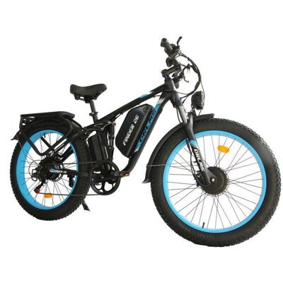 Finder Vélo Électrique Double Moteur 3000W Pic Batterie 25Ah autonomie 109 km 60km/h Max Freins Hydrauliques 26x4.0 Shimano 7 Vitesses - Publicité Finder Vélo Électrique Double Moteur 3000W Pic Batterie 25Ah autonomie 109 km 60km/h Max Freins Hydrauliques 26x4.0 Shimano 7 Vitesses - Publicité