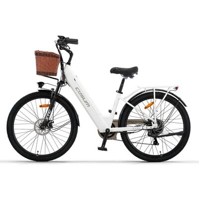 Vélo électrique Cysum X-City 26 po 48V 250W 104Ah pour femmes Blanc Blanc - Publicité Vélo électrique Cysum X-City 26 po 48V 250W 104Ah pour femmes Blanc Blanc - Publicité