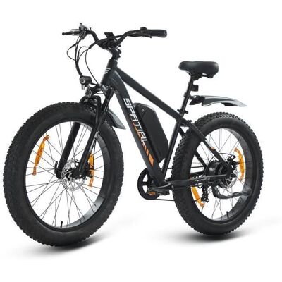 SPATIAL Vélo Électrique 26*4 - Moteur 1000W- Batterie Amovible 48V 13Ah -Autonomie 110km -VTT Ville E-Bike -Shimano 7 vitesses Noir - Publicité SPATIAL Vélo Électrique 26*4 - Moteur 1000W- Batterie Amovible 48V 13Ah -Autonomie 110km -VTT Ville E-Bike -Shimano 7 vitesses Noir - Publicité