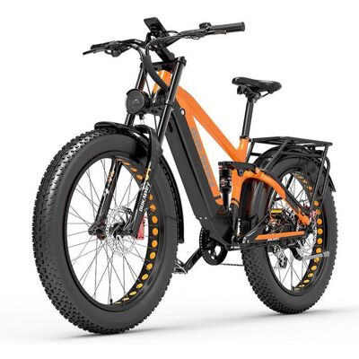 LANKELEISI Vélo Électrique Dukawey Silvertip8 1000W Autonomie 150 km 52V 20Ah Samsung Double Suspension Freins Hydrauliques Pneus 26x4.0 - Publicité LANKELEISI Vélo Électrique Dukawey Silvertip8 1000W Autonomie 150 km 52V 20Ah Samsung Double Suspension Freins Hydrauliques Pneus 26x4.0 - Publicité