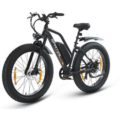SPATIAL Vélo Électrique 26*4 - Moteur 1000W- Batterie Amovible 48V 13Ah -Autonomie 110km-Shimano 7 vitesses -VTT Ville E-Bike Noir - Publicité SPATIAL Vélo Électrique 26*4 - Moteur 1000W- Batterie Amovible 48V 13Ah -Autonomie 110km-Shimano 7 vitesses -VTT Ville E-Bike Noir - Publicité