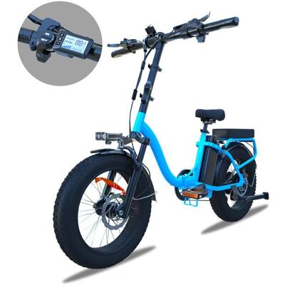 BLUVALL Vélo Électrique Pliable Z01 3 Modes de Conduite 5 Niveaux d’Assistance Fonction de Croisière Autonomie 50km Bleu - Publicité BLUVALL Vélo Électrique Pliable Z01 3 Modes de Conduite 5 Niveaux d’Assistance Fonction de Croisière Autonomie 50km Bleu - Publicité