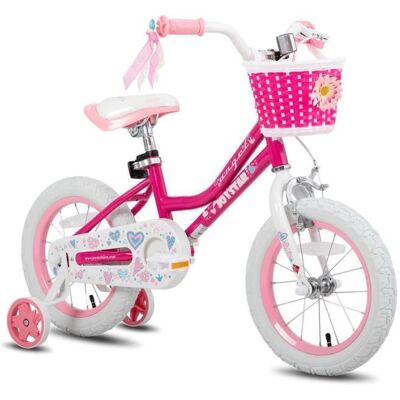 Vélos pour enfants - HILAND - 16 pouces - Cadre en acier - Freins avant en V - Mixte Rose - Publicité Vélos pour enfants - HILAND - 16 pouces - Cadre en acier - Freins avant en V - Mixte Rose - Publicité