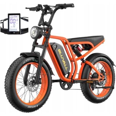 Vélo électrique 20 Bluvall SU8 1200W 52V 20AH 48KM/H -Frein hydraulique-orange Orange - Publicité Vélo électrique 20 Bluvall SU8 1200W 52V 20AH 48KM/H -Frein hydraulique-orange Orange - Publicité