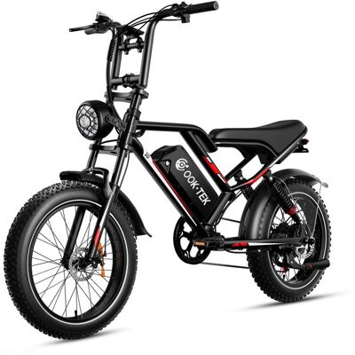 Vélo Électrique EGGKING S8 Batterie Amovible 48V 175Ah Fat Bike 20 Noir Noir - Publicité Vélo Électrique EGGKING S8 Batterie Amovible 48V 175Ah Fat Bike 20 Noir Noir - Publicité