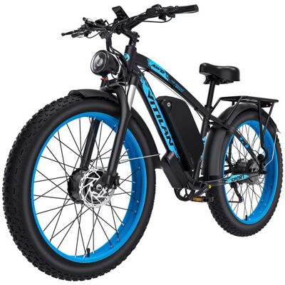 Vélo électrique Vitilan H5 double moteur Batterie amovible 25Ah Noir Noir - Publicité Vélo électrique Vitilan H5 double moteur Batterie amovible 25Ah Noir Noir - Publicité