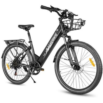Samebike A01Pro Vélo électrique 26 - Moteur 500W - Batterie 36V/15Ah - Autonomie 90km - Shimano 7 VitessesFourche SuspendueNoir Noir - Publicité Samebike A01Pro Vélo électrique 26 - Moteur 500W - Batterie 36V/15Ah - Autonomie 90km - Shimano 7 VitessesFourche SuspendueNoir Noir - Publicité
