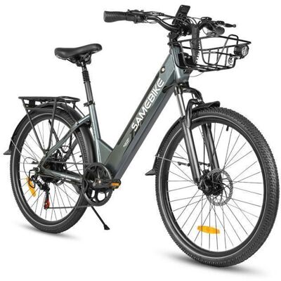 Samebike A01Pro Vélo électrique 26 - Moteur 500W - Batterie 36V/15Ah - Autonomie 90km - Shimano 7 VitessesFourche SuspendueGris Gris - Publicité Samebike A01Pro Vélo électrique 26 - Moteur 500W - Batterie 36V/15Ah - Autonomie 90km - Shimano 7 VitessesFourche SuspendueGris Gris - Publicité