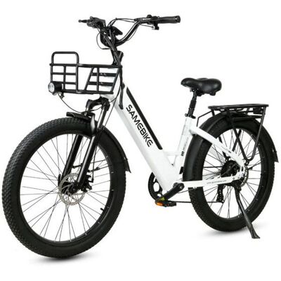 Vélo Electrique Samebike RS-A01 Plus - 70+Nm - 36 V 14Ah - Vitesse Max 25 km/h Vélo Electrique Urbain Femme Cadre 26 PoucesBlanc Blanc - Publicité Vélo Electrique Samebike RS-A01 Plus - 70+Nm - 36 V 14Ah - Vitesse Max 25 km/h Vélo Electrique Urbain Femme Cadre 26 PoucesBlanc Blanc - Publicité