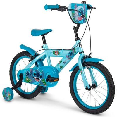Vélo Enfant Disney - Stitch - Roues 16 - Age 5 à 7 ans - 2 Freins - Stabilisateurs - Bleu - Produit HUFFY Bleu - Publicité Vélo Enfant Disney - Stitch - Roues 16 - Age 5 à 7 ans - 2 Freins - Stabilisateurs - Bleu - Produit HUFFY Bleu - Publicité
