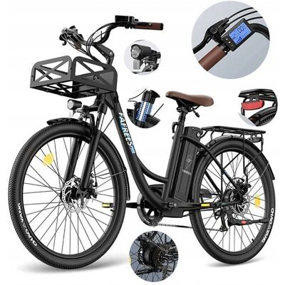 FAFREES F26 Lasting Vélo électrique urbain Batterie25AH 140KM 250W 26 Noir Noir - Publicité FAFREES F26 Lasting Vélo électrique urbain Batterie25AH 140KM 250W 26 Noir Noir - Publicité