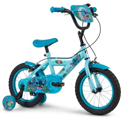 Vélo Enfant Disney - Stitch - Roues 14 - Age 4 à 6 ans - 2 Freins - Stabilisateurs - Bleu - Produit HUFFY Bleu - Publicité Vélo Enfant Disney - Stitch - Roues 14 - Age 4 à 6 ans - 2 Freins - Stabilisateurs - Bleu - Produit HUFFY Bleu - Publicité