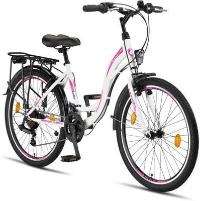 Licorne Bike Stella Premium Vélo de Ville – Vélo Hollandais Confortable (Blanc 24) Blanc - Publicité Licorne Bike Stella Premium Vélo de Ville – Vélo Hollandais Confortable (Blanc 24) Blanc - Publicité