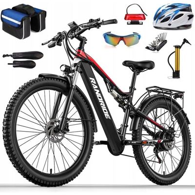 VéLo éLectrique RANDRIDE YG90B Pour Adulte Moteur 1000 W Batterie 48 V 17 Ah Pneus Tout-Terrain 275 Pouces. Noir - Publicité VéLo éLectrique RANDRIDE YG90B Pour Adulte Moteur 1000 W Batterie 48 V 17 Ah Pneus Tout-Terrain 275 Pouces. Noir - Publicité