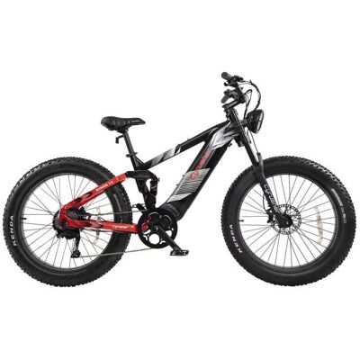 Cyrusher Ranger 2.0 Vélo Électrique Fat Bike Tout-Terrain Batterie LG 52V 20Ah Double Suspension Noir Noir - Publicité Cyrusher Ranger 2.0 Vélo Électrique Fat Bike Tout-Terrain Batterie LG 52V 20Ah Double Suspension Noir Noir - Publicité