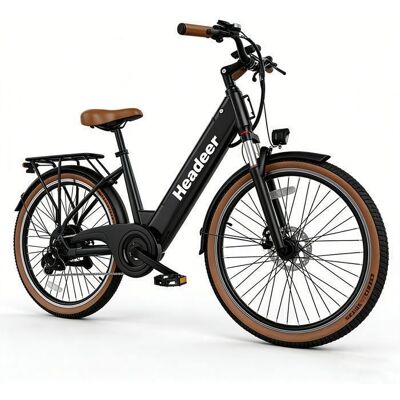YANGOR Vélo Électrique de Ville Headeer BD26195 Batterie Amovible 48V 11.5AhAutonomie 60-80kmShimano 7VVAE Homme Femme Noir Noir - Publicité YANGOR Vélo Électrique de Ville Headeer BD26195 Batterie Amovible 48V 11.5AhAutonomie 60-80kmShimano 7VVAE Homme Femme Noir Noir - Publicité
