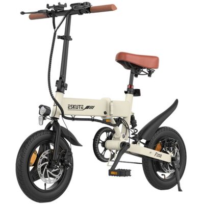 ESKUTE F200 Vélo Électrique Pliant - Moteur 250W - Batterie 36V78Ah -Pneus 14pouces -Vitesse Maximale 25km/h -Autonomie 50km -Kaki Beige - Publicité ESKUTE F200 Vélo Électrique Pliant - Moteur 250W - Batterie 36V78Ah -Pneus 14pouces -Vitesse Maximale 25km/h -Autonomie 50km -Kaki Beige - Publicité