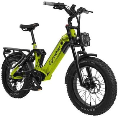 Vélo électrique - CYRUSHER - Kommoda Pro - Batterie amovible 52V 20Ah - Moteur 250 W - Freins hydrauliques Vert - Publicité Vélo électrique - CYRUSHER - Kommoda Pro - Batterie amovible 52V 20Ah - Moteur 250 W - Freins hydrauliques Vert - Publicité