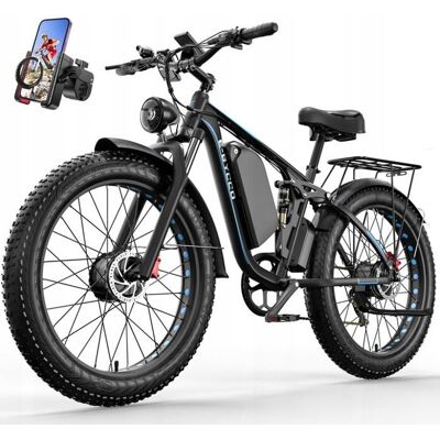 Vélo électrique E-BYCCO EB7 Pro 2000W moteur 52V 23Ah 26*40 pouces cadre haut frein hydraulique neige 7 vitesses 55km/h Bleu - Publicité Vélo électrique E-BYCCO EB7 Pro 2000W moteur 52V 23Ah 26*40 pouces cadre haut frein hydraulique neige 7 vitesses 55km/h Bleu - Publicité