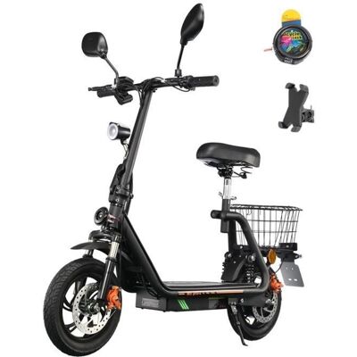 Vélo à assistance électrique TWOFISH-M5 Pro-E 48 V 13 Ah autonomie maximale de 30 km charge maximale de 116 kg Noir - Publicité Vélo à assistance électrique TWOFISH-M5 Pro-E 48 V 13 Ah autonomie maximale de 30 km charge maximale de 116 kg Noir - Publicité