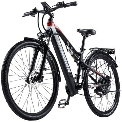 Vélo Électrique RANDRIDE YG90B-29 - Moteur 1000 W - Batterie 48 V 17 Ah - Pneus 29 x 21 - Autonomie 40-50 km - Suspension Arrière Noir - Publicité Vélo Électrique RANDRIDE YG90B-29 - Moteur 1000 W - Batterie 48 V 17 Ah - Pneus 29 x 21 - Autonomie 40-50 km - Suspension Arrière Noir - Publicité
