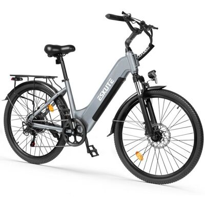 Vélo Électrique Urbain ESKUTE C202 Femme 26 Batterie 48V 175Ah Amovible Freins Mécaniques Disque Capteur Vitesse Gris - Publicité Vélo Électrique Urbain ESKUTE C202 Femme 26 Batterie 48V 175Ah Amovible Freins Mécaniques Disque Capteur Vitesse Gris - Publicité