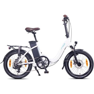 Vélo pliable électrique 20 NCM Paris Blanc Blanc - Publicité Vélo pliable électrique 20 NCM Paris Blanc Blanc - Publicité
