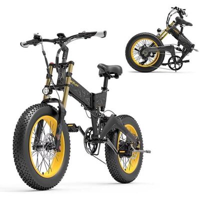Vélo électrique pliable Lankeleisi X3000 Plus-UP 1000 W 48 V 175 Ah 20*40 Frein hydraulique EMTB 60-120 km 38-45 km/h Jaune - Publicité Vélo électrique pliable Lankeleisi X3000 Plus-UP 1000 W 48 V 175 Ah 20*40 Frein hydraulique EMTB 60-120 km 38-45 km/h Jaune - Publicité