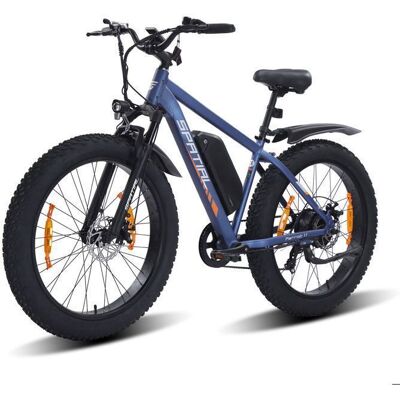 SPATIAL Vélo électrique 26*4 Bleu- Batterie amovible 48V13Ah- Shimano 7 Vitesses - VTT Ville E-Bike - Autonomie 110 km - Publicité SPATIAL Vélo électrique 26*4 Bleu- Batterie amovible 48V13Ah- Shimano 7 Vitesses - VTT Ville E-Bike - Autonomie 110 km - Publicité