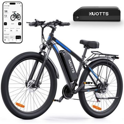 DUOTTS C29DB - Vélo électrique - Moteur 750W - Double batterie 48 V 15 Ah - Shimano 7 vitesses - 50 km/h - Autonomie de 100 km Noir - Publicité DUOTTS C29DB - Vélo électrique - Moteur 750W - Double batterie 48 V 15 Ah - Shimano 7 vitesses - 50 km/h - Autonomie de 100 km Noir - Publicité