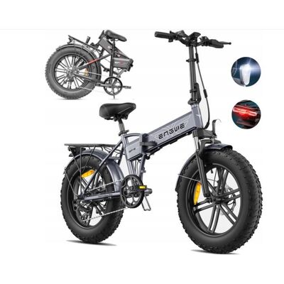 Vélo électrique Pliable ENGWE EP-2 BOOST Gris - Batterie 48V 13Ah - Autonomie 100km - Avec Amortisseur avant - VTC Fat bike - Gris - Publicité Vélo électrique Pliable ENGWE EP-2 BOOST Gris - Batterie 48V 13Ah - Autonomie 100km - Avec Amortisseur avant - VTC Fat bike - Gris - Publicité