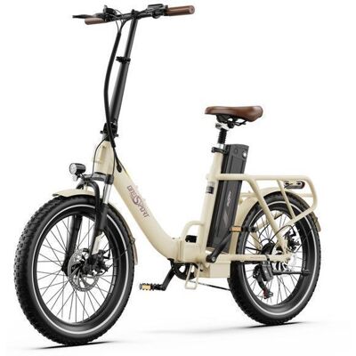 Vélo électrique Pliable pour Adulte OneSport OT16-2 Moteur 250 W Batterie 17 AhShimano 7 vitesses Bluetooth Blanc Cassé Beige - Publicité Vélo électrique Pliable pour Adulte OneSport OT16-2 Moteur 250 W Batterie 17 AhShimano 7 vitesses Bluetooth Blanc Cassé Beige - Publicité