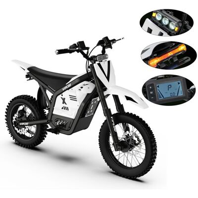 Vélo électrique tout-terrain - VIPCOO - 14/12 - Moteur 3500W - Batterie 48V/23Ah - Autonomie 70 km Blanc - Publicité Vélo électrique tout-terrain - VIPCOO - 14/12 - Moteur 3500W - Batterie 48V/23Ah - Autonomie 70 km Blanc - Publicité