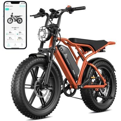 Fatbike Électrique Adulte 20 1500W Peak – Batterie 48V15Ah – Autonomie 100 km – Pneus Larges 4.0 – Tout Suspendu TST Orange Orange - Publicité Fatbike Électrique Adulte 20 1500W Peak – Batterie 48V15Ah – Autonomie 100 km – Pneus Larges 4.0 – Tout Suspendu TST Orange Orange - Publicité