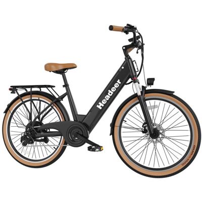 Vélo Électrique de Ville Headeer BD26195 26 – Batterie 48V 11.5Ah Noir Noir - Publicité Vélo Électrique de Ville Headeer BD26195 26 – Batterie 48V 11.5Ah Noir Noir - Publicité