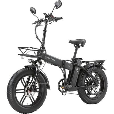 Vélo électrique pliant SINOHON A20 - Moteur 1000 W - Batterie 48 V 22 Ah - Pneus 20 x 40 - Vitesse : 45 km/h - Autonomie : 80 km Noir - Publicité Vélo électrique pliant SINOHON A20 - Moteur 1000 W - Batterie 48 V 22 Ah - Pneus 20 x 40 - Vitesse : 45 km/h - Autonomie : 80 km Noir - Publicité