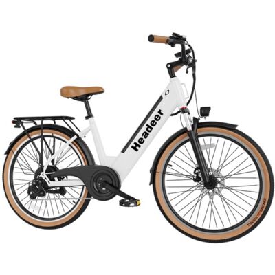 Vélo Électrique de Ville Headeer BD26195 26 – Batterie 48V 11.5Ah Blanc Blanc - Publicité Vélo Électrique de Ville Headeer BD26195 26 – Batterie 48V 11.5Ah Blanc Blanc - Publicité