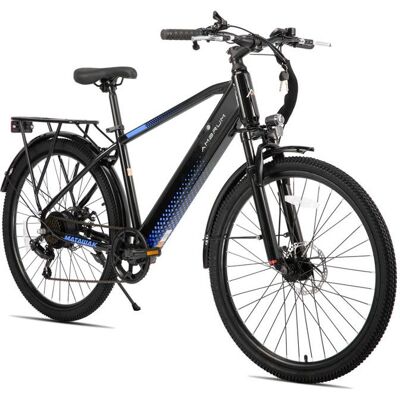 Vélo électrique Hiland - 26 pouces - Moteur 250 W batterie 36 V 104 Ah modèle unisexe 7 vitesses équipé de freins à disquenoir Noir - Publicité Vélo électrique Hiland - 26 pouces - Moteur 250 W batterie 36 V 104 Ah modèle unisexe 7 vitesses équipé de freins à disquenoir Noir - Publicité