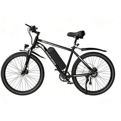 Vélo électrique VAE EVERCROSS TECH EK15 26 - 250 W - 36V 374Wh - 7 vitesses - Freins à disque - Double suspension - Noir Noir - Publicité Vélo électrique VAE EVERCROSS TECH EK15 26 - 250 W - 36V 374Wh - 7 vitesses - Freins à disque - Double suspension - Noir Noir - Publicité