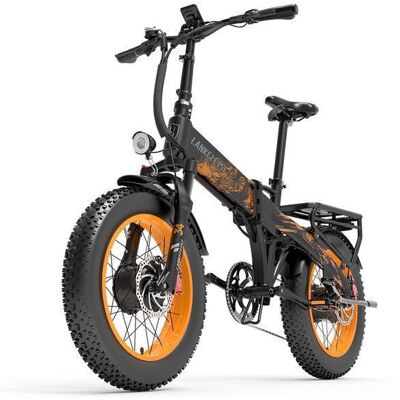 Vélo électrique pliable LANKELEISI X2000 MAX double moteur Batterie 48 V 20 Ah Noir&Orange Orange - Publicité Vélo électrique pliable LANKELEISI X2000 MAX double moteur Batterie 48 V 20 Ah Noir&Orange Orange - Publicité