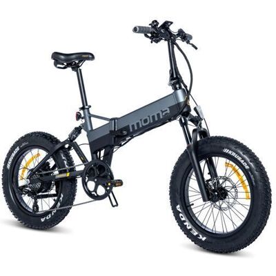 Moma Bikes - VTT E-FAT 20PRO Pliant - Semi-Rigide - Bat.48V 15Ah- Autonomie 120km - 8 Vitesses - Freins Hydraulique - Reconditionné Gris - Publicité Moma Bikes - VTT E-FAT 20PRO Pliant - Semi-Rigide - Bat.48V 15Ah- Autonomie 120km - 8 Vitesses - Freins Hydraulique - Reconditionné Gris - Publicité