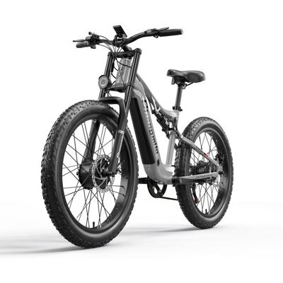 SHENGMILO Vélo électrique de montagne pour hommes 2000W batterie 48V17.5AH840WH vélo électrique pour hommes à gros pneus de 26 pouces Gris - Publicité SHENGMILO Vélo électrique de montagne pour hommes 2000W batterie 48V17.5AH840WH vélo électrique pour hommes à gros pneus de 26 pouces Gris - Publicité