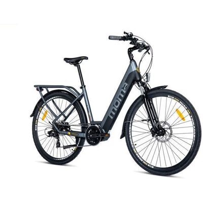 MOMA BIKES Velo de Ville Electrique VAE E-CITY 28 PRO Moteur Central Alu. SHIMANO 7 Vitesses Batterie Ion Lithium 48V Gris - Publicité MOMA BIKES Velo de Ville Electrique VAE E-CITY 28 PRO Moteur Central Alu. SHIMANO 7 Vitesses Batterie Ion Lithium 48V Gris - Publicité